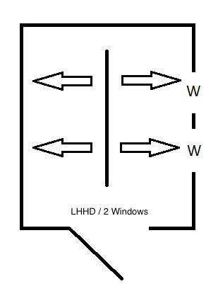 7x5 APEX Left Hand Hung Door 2 Windows